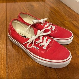 Vans Red Low Top (US 7.5 in Women)